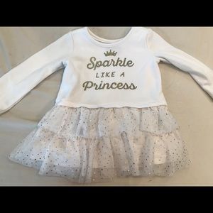 “Sparkle like a princess” white dress